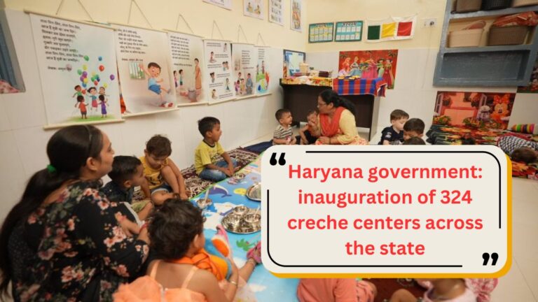 324 creche centers in haryana