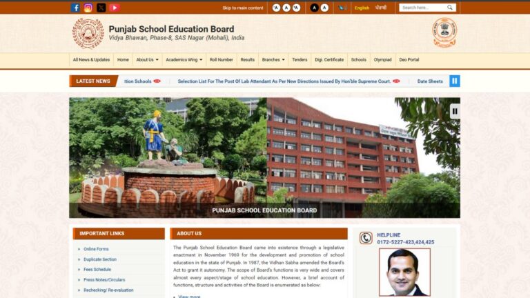 PSEB Date Sheet 2025