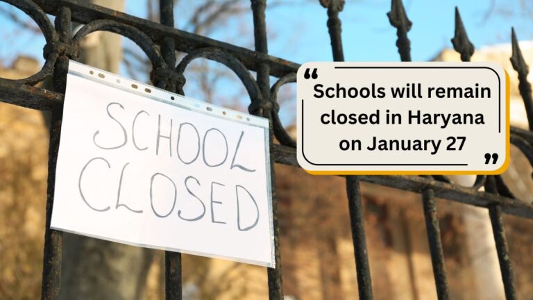 school closed in haryana 27 january