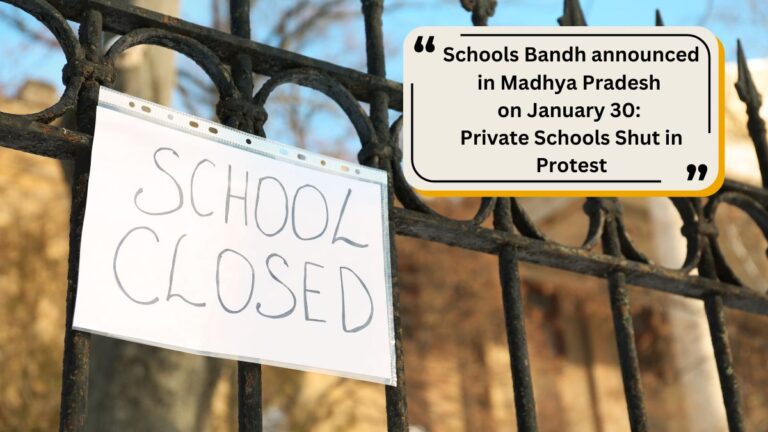 schools bandh in madhya pradesh 30 january