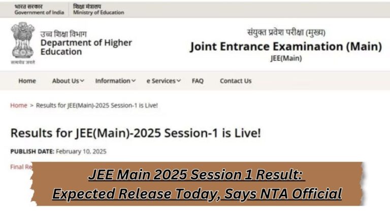 JEE Main 2025 Session 1 Result