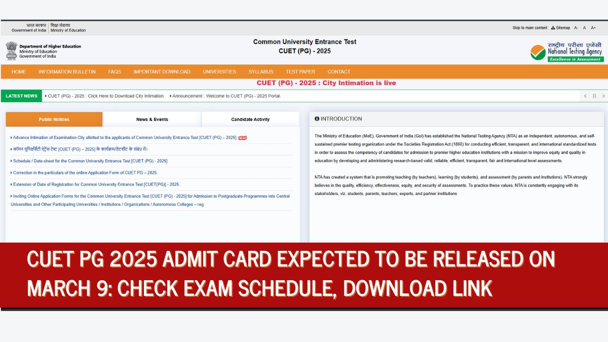 cuet pg 2025 admit card