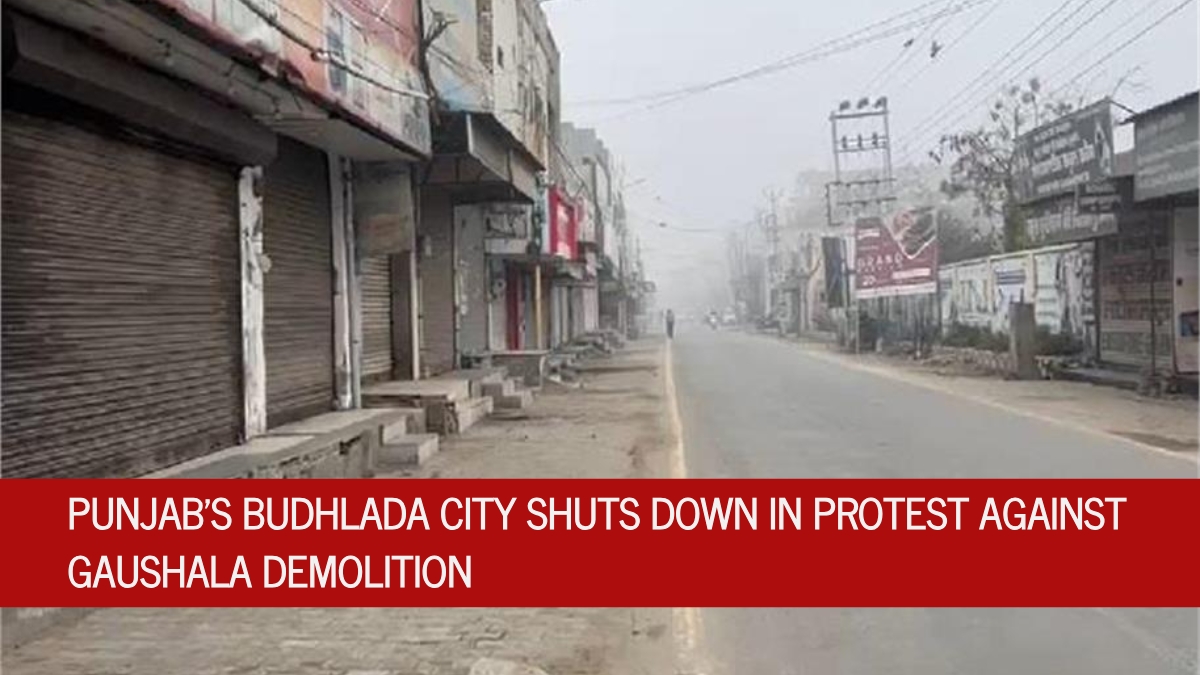 Punjab's Budhlada City Shuts Down in Protest Against Gaushala Demolition